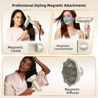 Sèche-Cheveux Léger Grande Vitesse Infrarouge Pliable Plasma Double Tension Mode AI Affichage LED