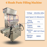 Machine de remplissage de pot de pâte à tartiner de chocolat de compote de pâte épaisse de beurre d'arachide