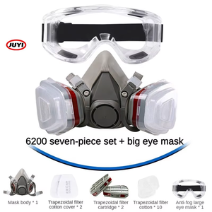 <span class=keywords><strong>Masque</strong></span> à gaz demi-visage d'usine Respirateur chimique Silicone Silicone Seal Masques à gaz pour pesticides - Product Image 5