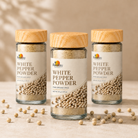 Poivre Blanc en Poudre Marque Blanche avec Logo Personnalisé en Pot en Verre pour Marques de Détail et Distributeurs