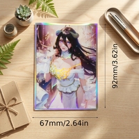 Boîte de cartes holographiques effet arc-en-ciel, cartes d'art anime, cartes Yugioh, cartes de jeu TCG, cartes à collectionner de personnages sexy Waifu, en papier portable