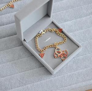 Pulsera Estilo Coreano con Letra <span class=keywords><strong>GUESS</strong></span>, Esmalte Colorido y Diseño Geométrico, Hermosa y Elegante Pulsera de Diseñador - Product Image 6