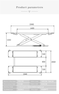 Nhà Máy Thực hiện Cắt Kéo Xe Nâng Điện Thủy Lực Nâng 4000Kg Di Chuyển Xe Bảo Trì Nâng Nền Tảng - Product Image 6