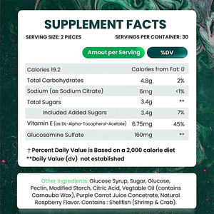 Gomitas de Glucosamina, Condroitina y MSM de Marca Blanca, Vitaminas para el Soporte Inmunológico y Articular, para Adultos y Adolescentes, Personalizables, de Grado Alimenticio - Product Image 3