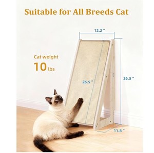 Griffoir pour chat moderne personnalisé pour chats d'intérieur de grande taille 26,4'' Rampe et coussin à gratter en <span class=keywords><strong>sisal</strong></span> Meubles pour chat en bois - Product Image 5