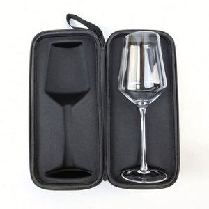 Waterproof EVA Wine Glasses Carrying <b>Case</b> Black Shockproof EVA Single Glass Box Travel <b>Hard</b> <b>Shell</b> EVA Wine Glasses Storage <b>Case</b> - Product Image 1