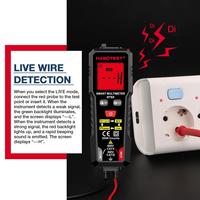 HT93 2000 Counts Deteksi Urutan Fasa Tegangan Tanpa Kontak True RMS AC DC Tegangan Multimeter Digital Pintar Kecil
