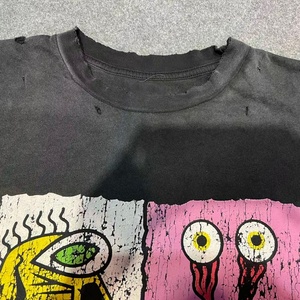 Camiseta de Manga Corta para Hombre, Personalizada, 100% Algodón Orgánico, Corte Holgado, Estilo Boxy, Lavado Ácido, Estampado Gráfico - Product Image 3