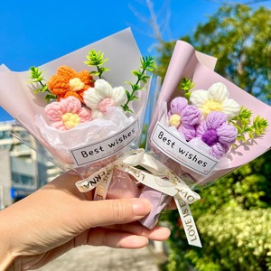 MINI yün çiçek ebedi buket çiçekler sahte çiçek buketi kız arkadaşına küçük bir doğum günü hediyeleri vermek için - Product Image 5