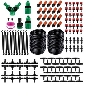 Kit d'<span class=keywords><strong>arrosage</strong></span> <span class=keywords><strong>automatique</strong></span> de jardin de 30m Système d'irrigation goutte à goutte en PVC avec buse réglable et tuyau avec numéro de modèle de plante - Product Image 4