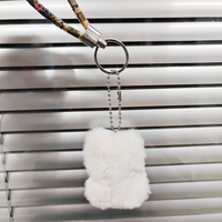 Porte-clés en peluche ours pour sac à dos, porte-clés en coton doux pour artisanat de porte-clés DIY, animaux en peluche, accessoires de voiture
