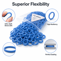 Joints d'étanchéité en caoutchouc silicone 20/30 O-ring de haute qualité, à faible dureté, sur mesure, super souples pour l'éclairage automobile (vente en gros)