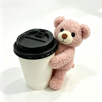 Mini ours en peluche pour tasse, mignon, super doux, taille personnalisable, jouet en peluche, ornement de sac Kawaii, vente en gros en vrac