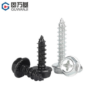 Vis autotaraudeuses hexagonales à fond solide M3 M4 M5 M6 en acier au carbone noir de qualité A pour la construction - Product Image 2