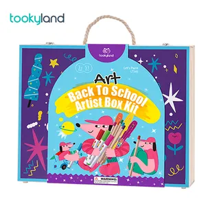 Vendita calda disegno pittura giocattoli artigianato artistico Set Deluxe Art Drawing Kit pezzi scatola di grande capacità Cartoon Drawing Toys