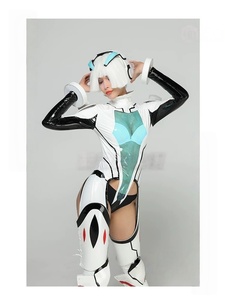 Costume da Performance Cyberpunk Gogo per Donna, Cosplay Punk per il Giorno di Scherzi di Aprile, Set Costume Trasparente per Adulti - Product Image 5