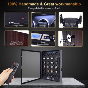 Boîte de remontoir de <span class=keywords><strong>montre</strong></span> en bois à 24 fentes avec écran tactile de télécommande LCD, boîte de sécurité <span class=keywords><strong>automatique</strong></span> - Product Image 3