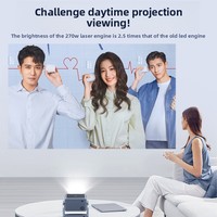 Projecteur de Résolution Android Mini Intelligent Portable pour Écran Vidéo, Home Cinéma, Projecteur Lumineux Professionnel