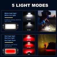 Nueva Amplia gama potente USB tipo C cabeza antorcha lámpara Luz Súper brillante impermeable recargable 18650 COB faro