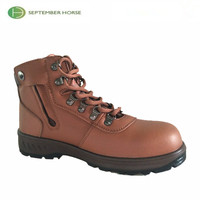 Bottes de travail robustes pour hommes, à embout d'acier moderne, indestructibles, imperméables, pour usage en usine, chaussures de sécurité
