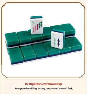 Jeu de <span class=keywords><strong>Mahjong</strong></span> Américain Classique Lisse à 4 Couches en Acrylique Personnalisable, Mini Jeu de <span class=keywords><strong>Mahjong</strong></span> Portable pour Soirées de Jeu Adultes et Famille - Product Image 6