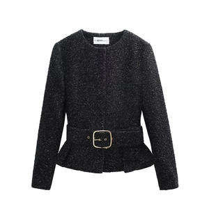 <span class=keywords><strong>Abbigliamento</strong></span> Femminile all'Ingrosso <span class=keywords><strong>Online</strong></span> AU, Nuovo Set Autunno Inverno Elegante con Cardigan Texturizzato con Cintura e Gonna al Ginocchio - Product Image 2