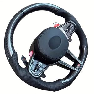 Volante Calefactable de Fibra de Carbono para <span class=keywords><strong>BMW</strong></span> con Palancas de Cambio Magnéticas 330i G20 M340i 330e Pre Lci 370mm Serie 3 <span class=keywords><strong>320d</strong></span> F30 540i G20 - Product Image 4