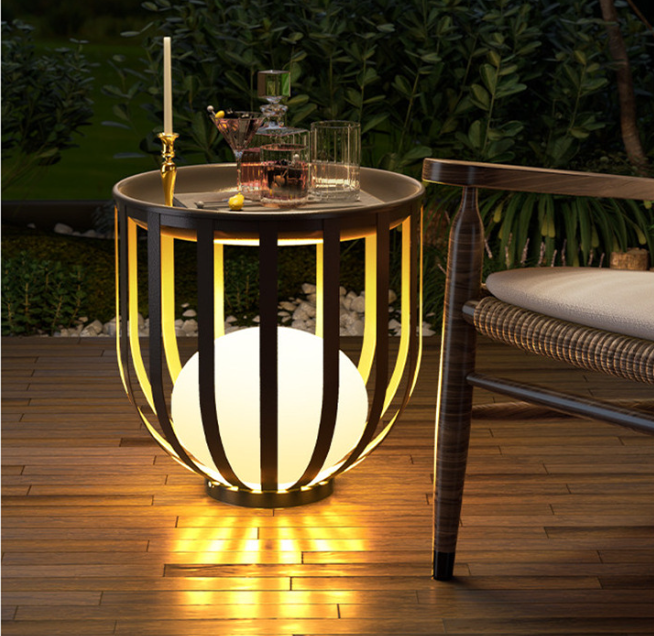 High-brightness LED Outdoor Solar Garden Decorative Light Dual-mode Charging Outdoor Solar Floor Lamp IP68 Outdoor Waterproof