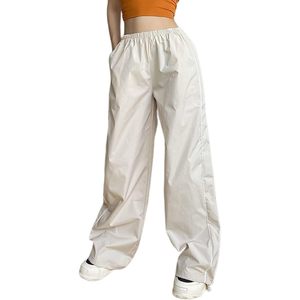 Pantalones Cargo Holgados para Mujer FOXA, Pantalones Deportivos de Lona Transpirable de Cintura Alta con Franja Lateral, Pantalones Paracaídas de Moda Primavera - Product Image 1
