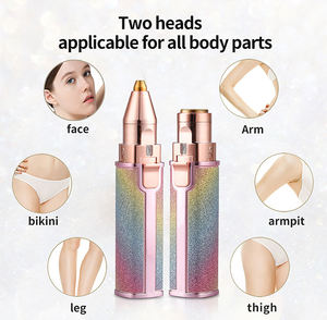 Rasoir à irisation rechargeable Tondeuse à sourcils électrique pour femmes Style de rouge à lèvres Tondeuse à sourcils 2 en 1 Appareil d'épilation - Product Image 3