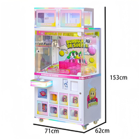 Distributeur automatique de capsules à prix, modèle armoire blanche, pour jouets capsules Happy Capsule Toys, à monnayeur, pour salles d'arcade et parcs d'attractions