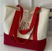 Sac fourre-tout promotionnel en toile pour femme, nouvelle collection, style simple et tendance, grande capacité, polyvalent, imprimé numérique, style coréen, pour les trajets quotidiens