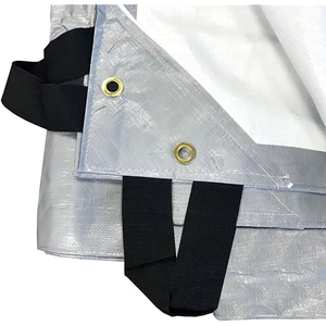 Lona de Polietileno Multiusos Industrial Gris, Resistente al Agua, con Doble Recubrimiento de PE, Protección UV, 120GSM, para Cubrir Heno, Marca Blue Ocean - Product Image 3