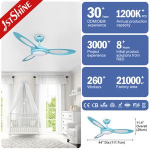 1stshine Ventilateur de Plafond Vente Chaude Haute Vitesse 44 Pouces 100-230V ABS Pales Ventilateur de Plafond avec Lumière - Product Image 3