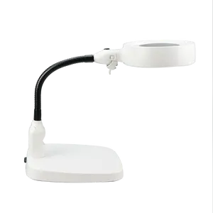 Lupa de led desktop de 10x com lâmpadas de uso duplo, lupa para leitura, bordado, ferramenta de relógio de reparo