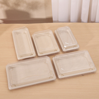 SUMKOKA OEM/ODM Plateau à sushi compostable en canne à sucre, conteneur alimentaire jetable robuste, barquettes à sushi en bagasse