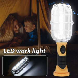 Lampe de travail LED portable pour entrepôt, pêche et activités de plein air, lampe magnétique, câble d'urgence, camping, randonnée, chasse WD-500 Por - Product Image 6