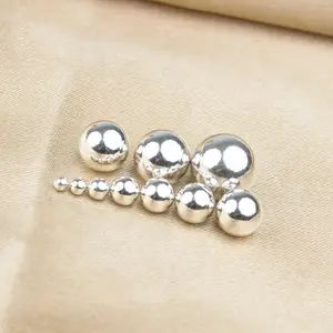 Hot Sale Real 925 Sterling Silver Round Ball Bead Without Hole Jewelry Findings