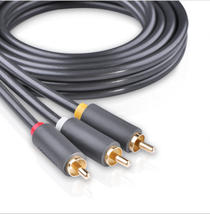 Commercio all'ingrosso 3 <span class=keywords><strong>Rca</strong></span> a 3 <span class=keywords><strong>Rca</strong></span> cavo da maschio a maschio placcato oro <span class=keywords><strong>Audio</strong></span> Video Tv via cavo - Product Image 4