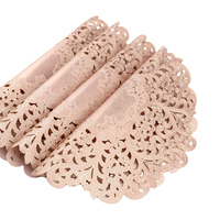 Sous-plat creux isolant en PVC doré antidérapant et écologique, style contemporain, avec logo personnalisé pour la maison et la cuisine