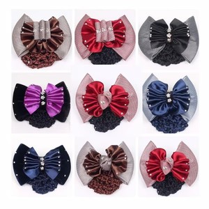 Pinza de pelo de <span class=keywords><strong>trabajo</strong></span> profesional al por mayor nueva llegada para mujeres Banco Hotel Hospital enfermera <span class=keywords><strong>trabajo</strong></span> lazo grande red bolsillo accesorios para el cabello - Product Image 2