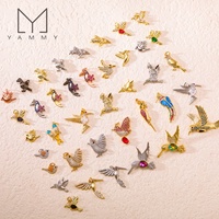 Breloques en laiton plaqué or 18 carats Yammy YYS151 en forme d'oiseaux et d'animaux pour la fabrication de bijoux, pendentifs et breloques personnalisés DIY tendance