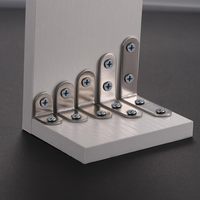 Support d'angle droit robuste en acier inoxydable pour atelier de meubles en bois et étagère de cuisine
