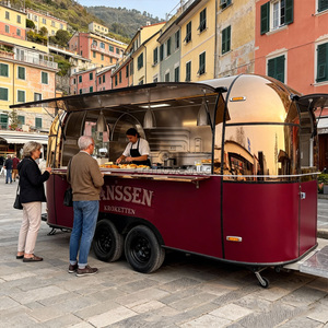 Remorque de restauration de rue vintage, camion de <span class=keywords><strong>kebab</strong></span> doner, camion de pizza, remorques de barbecue certifiées avec cuisine complète - Product Image 2