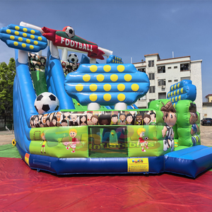 Commercial grade outdoor giant kids playground combo <b>bounce</b> house slide football bouncy <b>castle</b> aufblasbare fubball-hupfburg - Product Image 2