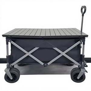 Customizable Cart OEM Extended <b>Table</b> <b>Adjustable</b> <b>Height</b> Foldable Sunshade Metal Four-Wheel 198.4kg Load Capacity Outdoor Use - Product Image 4