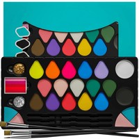 Kit de peinture faciale pour carnaval d'Halloween, peinture corporelle non toxique activée par l'eau, palette de peinture professionnelle pour enfants