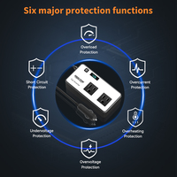 Inversor de Corriente para Auto de 12V con Empaque Personalizado, Adaptador de CC a CA, Inversor de Energía USB de 12V a 110V/220V
