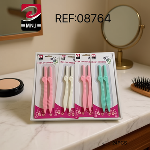 MNJ Eyebrow Trimmers 24Pcs Colorful Plastic Tweezers For Hair Removal grooming tools - Product Image 3
