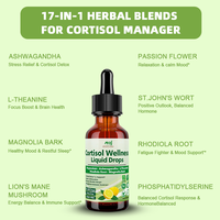 Gouttes liquides d'Ashwagandha liposomales OEM avec Corosop Bitters L-Théanine Magnésium Shilajit pour l'énergie Cortisol Santé pour les femmes